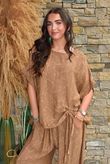 Kiti Paisley Damask Hitch Tee Walnut